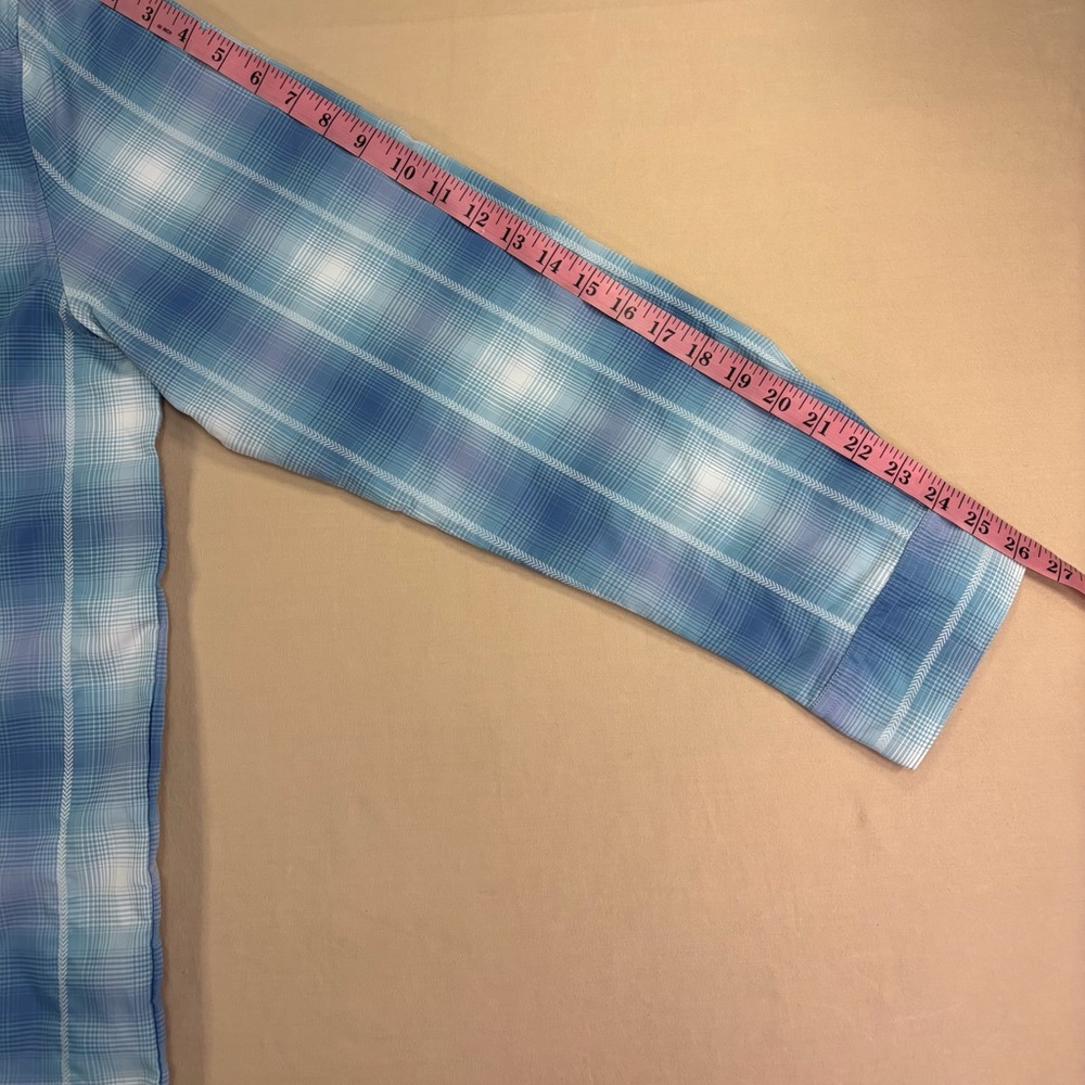 Howler Brothers Blue Plaid Casual Button-Down Shirt - Picture 4 of 8